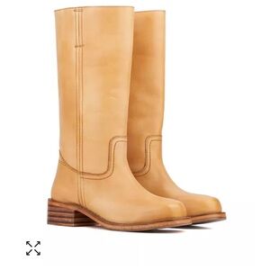 Vintage Foundry Co: Frye Campus boots style
Tan Leather Knee-High Boots